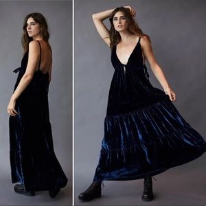 NWT Free People x Ketevanna Emilio Velvet Maxi Dress